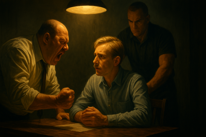 A scene from The Dollar Compass