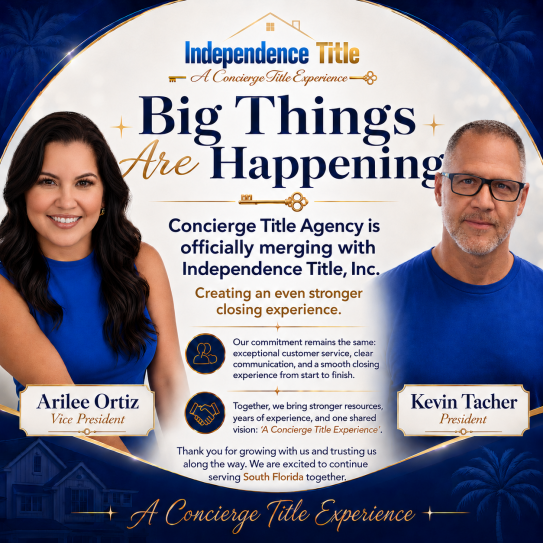Concierge Title Merges with Independence Title