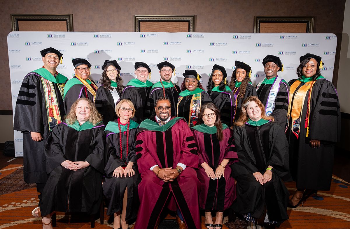 DBH Graduates with Academic Leadership and Faculty