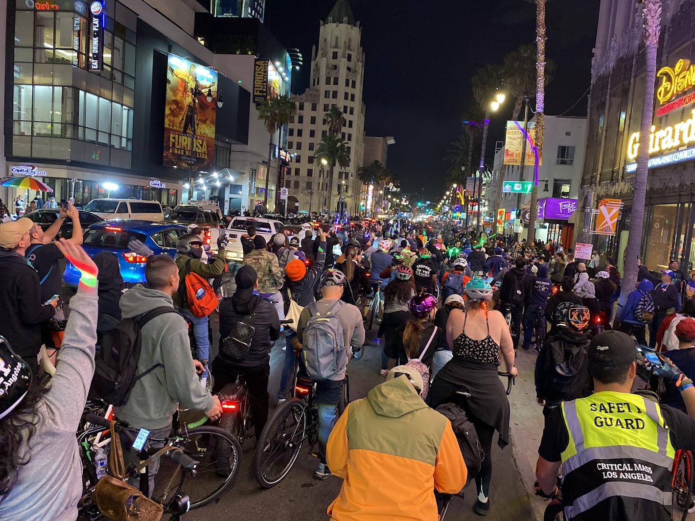 Los Angeles Critical Mass Thousands Riding