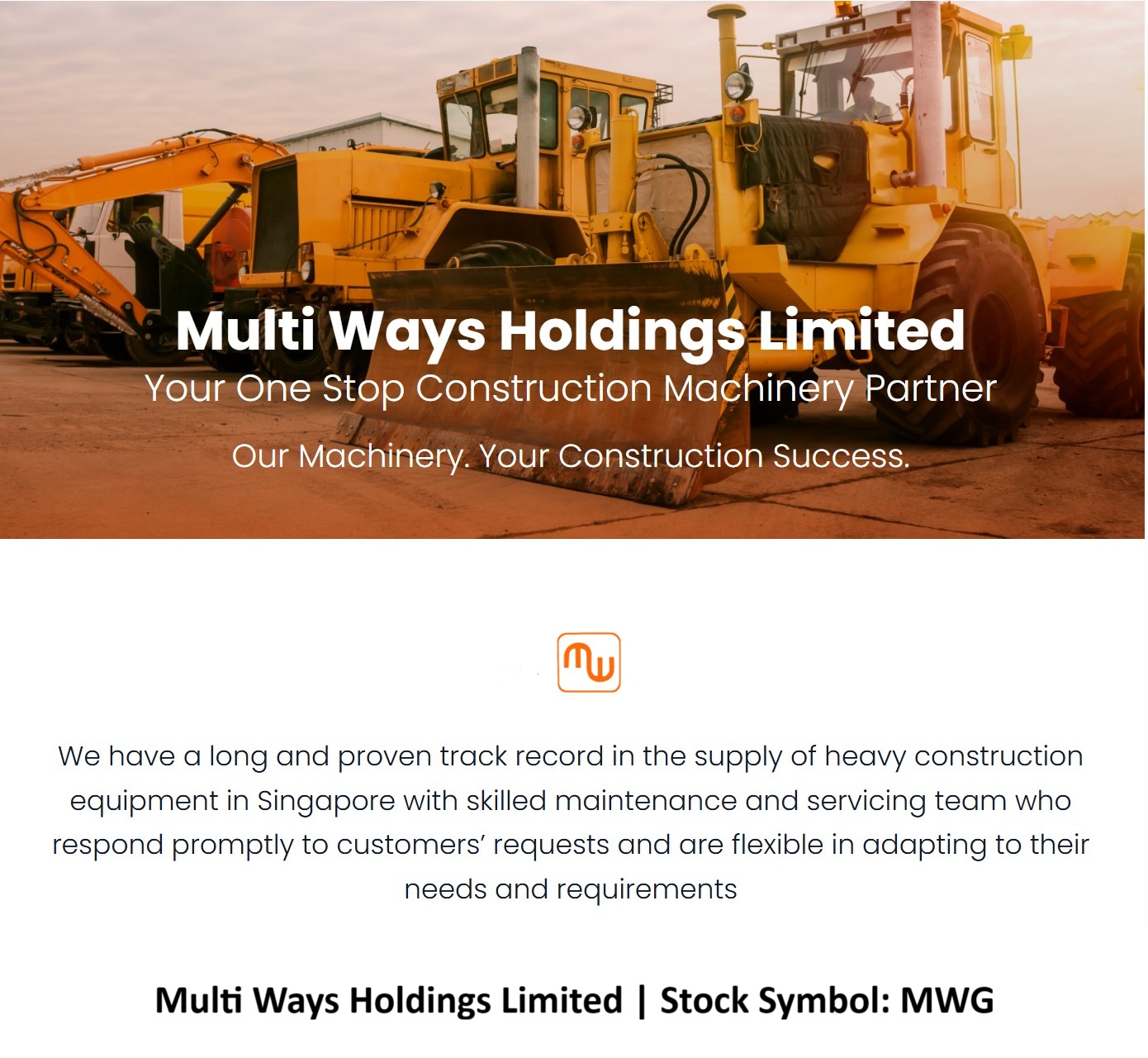 Multi Ways Holdings Limited (NYSE: MWG)