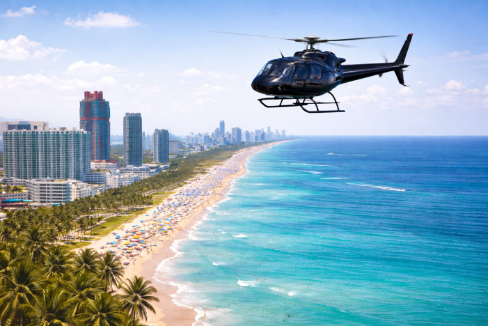 Wave Helicopters AStar over the beach